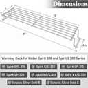 Uniflasy 25" Stainless Steel Warming Rack for Weber Spirit 300, Grill Parts for Weber Spirit 2 300 Series Grills with Front Control Knobs, Replacement Part for 7641
