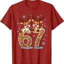 Christmas 67 Funny Xmas Six Seven Ugly Sweater 6-7 T-Shirt S