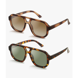 livho Trendy Polarized Square Aviator Sunglasses Women Men Square Eyewear Frame, Retro Sun Glasses for Women Men 2025 Shades
