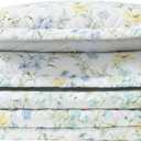Laura Ashley - King Quilt Set, 100% Soft Cotton Bed Set for Year Round Comfort, 3 Piece Floral Bedding with Matching Pillowcases (Poppy Meadow Blue)