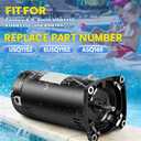 USQ1152 Pool Pump Motor - 1.5 HP Single Speed, 3450 RPM, 48Y Frame, 115/230V Dual Voltage, 19.2/9.6 Max Amps, Replacement for ASQ165 EUSQ1152, Fit for Century A.O. Smith