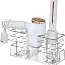 iDesign Countertop or Over-The-Cabinet Clear/Chrome OTC Hair Tool Organizer