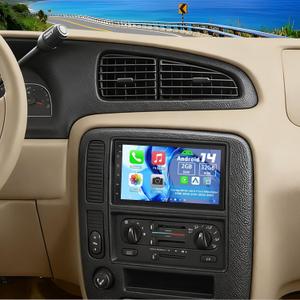 Android 14 Double Din Car Stereo Radio for Ford Windstar 1999-2003,7" Touchscreen Car Radio w/Wireless Carplay Android Auto GPS WiFi Bluetooth RDS DSP SWC Mic Backup Camera