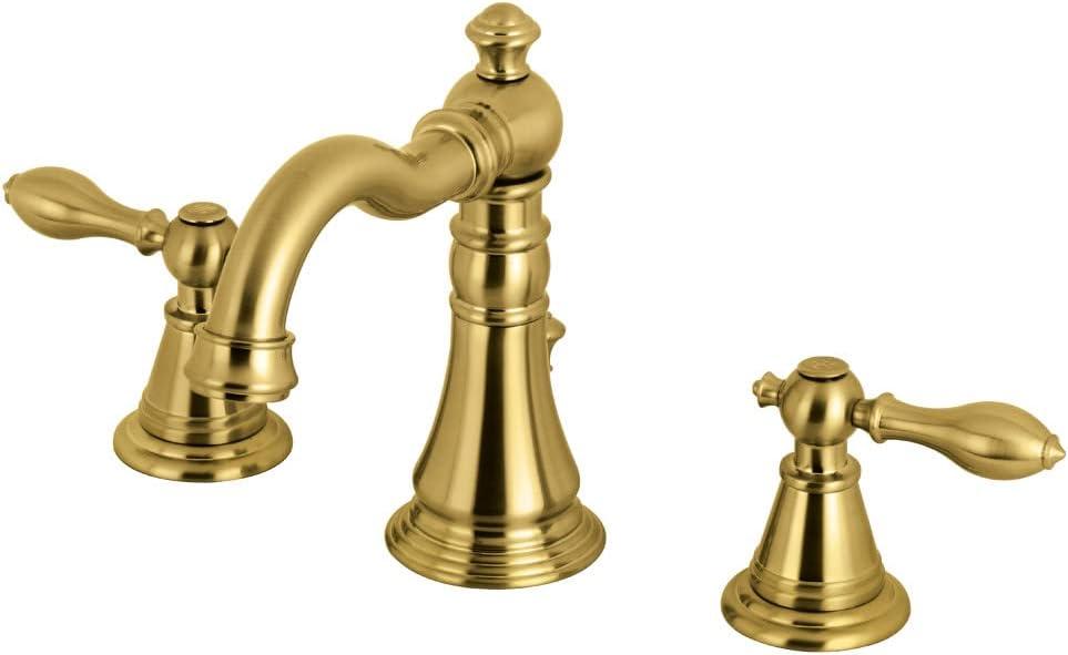 Kingston Brass Fauceture FSC1973AL English Classic Widespread Bathroom Faucet, Brushed Brass, 5-5/16"
