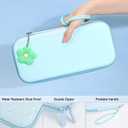 DLseego Storage Carrying Case for Nintendo Switch 2 (2025) Accessories Set, 10 Game Card Slots Cute Protective, 1PC Flower Blossom Chain, Travel-Carry, All-round Protection, Slim & Portable - Blue