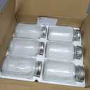 [6 Pack] 32 oz. Regular-Mouth Glass Mason Jars - with Metal Airtight Lids and Bands 1 quart Large for Canning, Preserving, & Meal Prep