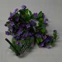 2PCS Artificial Hanging Flowers, Fake Hanging Plants Violet Vines UV Resistant for Wall Home Room Garden Wedding Indoor Outdoor Spring Summer Decoration(Purple)