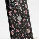 Cute Pink Floral Phone Case for Cricket Debut s3/at&t Vista 2 6.6",Pretty Flower Print Cartoon Pattern Aesthetic Design Cases Soft Silicone TPU Slim Shockproof Protective Bumper Phone Cover