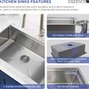 32in Undermount Workstations Kitchen Sinks - 11 Gauge Stainless Steel Sink 10inch Deep Workstation Sink with Cutting Board and Accessories