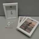 KINLINK 4x6 Picture Frame White Set of 4, Wooden Photo Frames with Plexiglass for 4x6 without Mat for Table and Wall Display