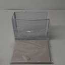 White Hanging File Organizer Box, Hanging File Folder Frame with 5 Letter-size Hanging Folders, Metal Mesh Desk File Folder Storage (No Assembly Required)