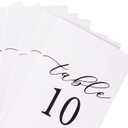 Hanna Roberts Gold Table Number Cards Stands Modern Cursive Table Number for Wedding Reception Anniversary Party Restaurant, Events Party, 4" x 6" (Set of 10, 1-10, Gold)