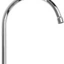 8 Inch Gooseneck Faucet Spout Replacement Fits for Most T&S Faucets, 360 Stainless Steel Commercial Faucet Swivel Spout for 1 or 2 Bay Compartment Sinks