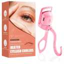 Heated Eyelash Curler Fast Heat Up in 5s - C-Shaped Rechargeable Electric Eyelash Curler for 24H Long Lasting Curls - Safe Anti-Burn Lash Curler Elevate Your Beauty with Stunning Lashes