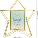 Star Shape Vertical Photo Frame Golden Vintage Picture Frame Decorative Photo Frames Picture Display Frame (Star,Large)