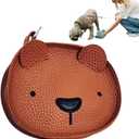 Poop Bags Holder for Dogs,PU Leather Dog Poop Bag Storage - Waterproof Accessories Trash Storage for Puppy Garbage Travel Walking Outdoor Camping