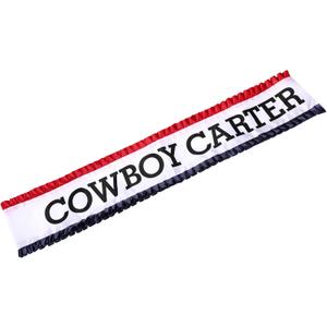 Cowboy Carter Sash with Red and Blue Frills
