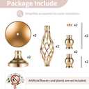 2 Pcs Versatile Metal Flower Arrangement & Candle Holder Stand Set for Wedding Party Dinner Centerpiece Event Restaurant Hotel Decoration (Gold, 2 x M)