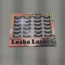 Losha Eyelashes Natural Look Faux Mink Lashes Pack Handmade Fluffy False Eyelashes 14 Pairs Cat Eye Lashes 