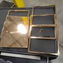 3pc Set Gold Cake Stand Square