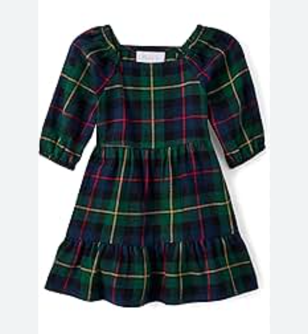 Place The Children's Place Girls Printed Skater Dress, Long SleeveXL