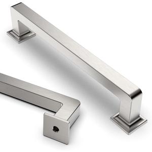 Asidrama 10 Pack 5 Inch(128mm) Brushed Satin Nickel Kitchen Cabinet Handles, Cabinet Pulls Kitchen Cabinet Hardware Cupboard Handles Drawer Pulls