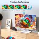 24 Inch Touch Screen Monitor 2K(2560x1440P) IPS Computer Display, 144Hz Gaming Monitor, HDMI USBC DP Ports, Frameless, VESA, White