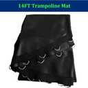 Trampoline Replacement Mat,Mat Diameter:11.97-12.56FT,Fits 14ft Trampoline Frame,with 72 80 84 88 96 Rings for Choose,Fits 5.3-8.5 Inch Springs(Need to Choose),Spring and Frame not Include.