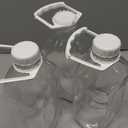 The Dairy Shoppe Glass Milk Bottle, Heavy Glass with 48 mm Lid, Creamery Style (64 oz/4 pk, Half Gallon)