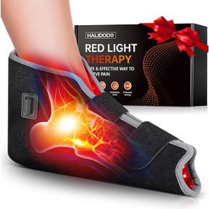 Red Light Therapy for Feet & Ankle, Infrared Light Therapy Foot Wrap with Timer, Comfortable Wearable Red Light Therapy Shoe for Feet Ankle Heel, Up to Foot Size 12