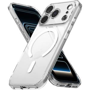Ringke Fusion for iPhone 17 Pro Case [Compatible with MagSafe] UV Coating for Scratch & Discoloration Resistant, Shockproof Air Pockets - Magnetic Clear