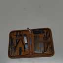 MINKINH Manicure Set Professional Nail Clipper Kit-26 Pieces Stainless Steel Manicure Kit,Nail Care Tools with Luxurious Travel Case (Brown)