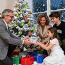 12Pcs Christmas Balls Tree Decorations, 2.4inch Plastic Shatterproof Glitter Hanging Ornaments for Christmas Tree Home Kitchen Office Indoor Xmas Tree Wall Window Fireplace Mantel Decor (Grey Pink White Red Brown)