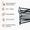 2 x 100 PCS Heavy Duty Nylon Cable Tie Buckles with Locking Pins & Buttons, UV Resistant Self-Locking Zip Tie Mounts for Car Bumper Repair, Automotive Body Fasteners, Universal Fit for Most Vehicles