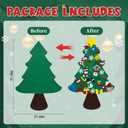 DIY Felt Christmas Tree with 38 Pcs Ornaments, 3.2Ft Felt Xmas Tree for Montessori Indoor Christmas Door Wall Windows Hanging Party Supplies New Year Decorations