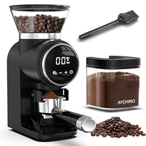 Conical Burr Coffee Grinder, Coffee Beans Grinder with 30 Grinding Settings, Automatic Burr Mill Grinder for Home Use, Touchscreen, 2-12 Cups