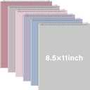 Maitys 6 Pcs 8.5 x 11 in Top Bound Office Steno Book Spiral Steno Books College Ruled Paper 70 Sheets/Pad Colorful Covers for Writing Notes in School Office University College (Pastel Color)