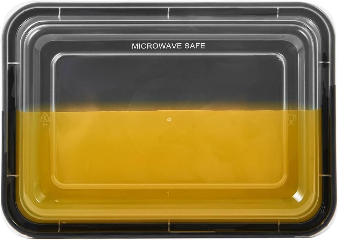 150 Pack Meal Prep Plastic Food Storage Containers With Lids 28 oz 1 Compartment Black Rectangular To Go Lunch Prepping Boxes BPA-Free Microwavable Freezer Safe Stackable (Formerly FULING), 18 inches x 18 inches x 18 inches