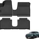 KELCSEECS Floor Mats Custom for 2023 2022 Hyundai Ioniq 5 Movable Center Console Car Mats All Weather Mats Heavy Duty TPE Automotive Floor Liners Ioniq 5 Accessories Front& Rear Row Full Set Black