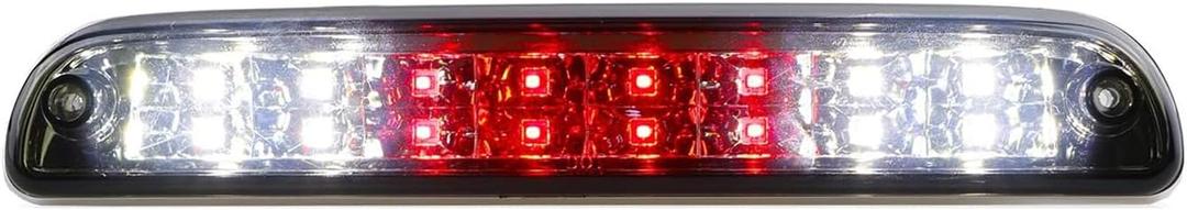 Smoke 3rd Third Brake Light for Ford Explorer Sport Trac 01-05, for F250 Super Duty/ F350 Super Duty 99-16, for Ranger 93-11, for Mazda B series 94-09, High Mount Stop Light with Chrome Housing (Chrome Housing Smoke Lens)