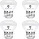 4 Pack R14 LED Bulb 4W E26 Base Mini Reflector Floodlight Light Bulb Dimmable 2700K Warm White - 40W Equivalent - Mini Light Bulbs, Short Light Bulbs, Curio Cabinet Light Bulb, R14 Bulb Flood Light