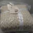 YnM Chenille Weighted Blanket, Handmade Chunky Knitted Design, Soft and Cozy, Temperature Regulating and Breathable, Machine Washable Throw for Sleep or Home Decor (Beige, 50x60 Inch, 10lbs)