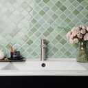 Arabesque Peel and Stick Backsplash for Kitchen, Thicker Design 3D Self Adhesive Wall Tiles, 12"x12" Peel and Stick Wall Tiles, Mix Green 10-Sheet Stick on Tile for Kitchen and Bathroom.