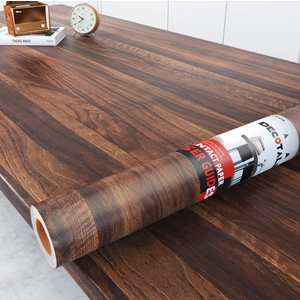 Decotalk 3ft X 16.4ft Large Walnut Wood Grain Contact Paper Peel and Stick Wood Countertop Contact Paper Waterproof Wood Contact Paper Peel and Stick Wood Wall Paper Contact Paper Wood Look