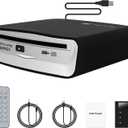 External Universal CD Player for Car - Lehwey Portable Car CD Players with AUX Cable & Remote Control, Plugs into Cars USB Port, Laptop, TV, Mac, Computer, for Android 4.4 and Above Navigation