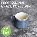 Bosmarlin Large Ceramic Wide Coffee Latte Mug Set of 2, 18 Oz, Blue Big Stoneware Tea Cup for Office and Home, Dishwasher and Microwave Safe (Blue, 2)