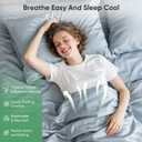 Luxury Organic Tencel & Viscose from Bamboo Cooling Sheet Set,Silky Soft Lyocell Sheets with Deep Pocket, Hypoallergenic & Breathable Bedding with Pillowcases (Sterling Blue, King)