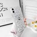 NITITOP Compatible with iPhone 11 Case Clear with Card Holder Cute Floral Flower Leaves Design for Women Girls Slim TPU and Hard Back Bumper Wallet Shockproof Protective Cover - White