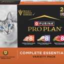 Purina Pro Plan Complete Essentials Chicken, Turkey and Beef Grain Free Wet Cat Food Variety Pack - (24) 3 oz. Cans (EXP 02/29/28)