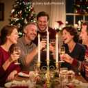 otnofok 10.5" Flameless Taper Candles, 6 Pack Battery Operated Plastic LED Candlesticks with Remote, 3D Flickering Flame for Wedding, Christmas Decor, Ivory (Rechargeable Batteries Not Compatible)